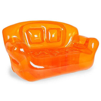 Canapé Gonflable Rose Personnalisé en PVC Transparent pour 2 Personnes, Fauteuil D'Angle Gonflable, Canapé Gonflable