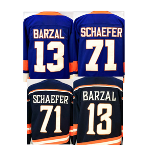 Nouveaux maillots de hockey sur glace 2026, imprimés par transfert thermique, avec surpiqûres, pour 13 Barzal, 71 Schaefer, 14 Horvat, service OEM en gros - Product Image 4