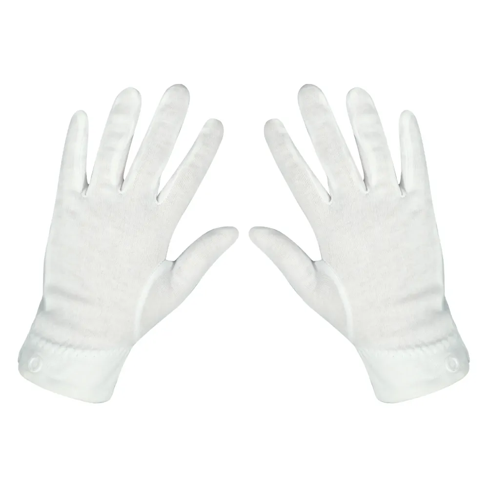 Guantes Blancos de algodón puro, guantes finos antiguos para trabajo, joyería, para conductores