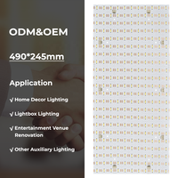 Lámina LED SMD2835 Flexible de Luz Blanca Ajustable, DC24V 40W 484LEDS 490*245mm CRI 90 2700K+6500K, Diseño Industrial, Iluminación Trasera para Supermercados