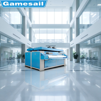 Repasseuse à plat double rouleau en acier inoxydable, gaz GPL, usage commercial et industriel, monophasée, marque Gamesail