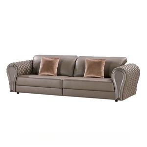 Sofá de Tela con Estructura de Madera de Abedul, Relleno de Esponja y Plumón de Ganso Importado, Sofá Confortable para Sala de Estar - Product Image 5