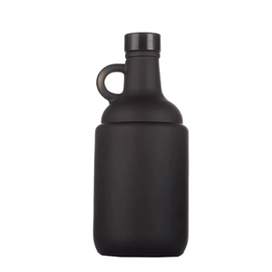 Botella de Vidrio Vacía para Vino, Color Negro, Azul, Ámbar, Esmerilado, Estilo California, 1000 ml, Jarra de Vidrio para Elaboración Casera de Alcohol, Vino de Cereza, con Asa - Product Image 6