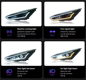 Nouveau phare LED DRL pour Ford Focus 2015-2018, accessoires automobiles, 36W 6000K, ajustement universel, phare homologué DOT, lampe OE - Product Image 2