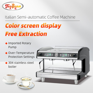 Máquina de Café Espresso Italiana Semiautomática Inteligente Comercial de Dos Cabezas con Pantalla, Modelo K202T, Gran Capacidad 780x550x570mm - Product Image 2