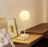 Lampe Lune LED Créative DIY Ins Style Planète, Contrôle Tactile, Fonctionnant sur Piles, Design Moderne, Ornement de Table de Chevet pour Salon