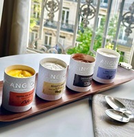 Boîte Tube en Carton Luxe Personnalisée 500 ml, Imprimée, pour Contenants de Coupes de Glace, Desserts Glacés et Emballages Cosmétiques