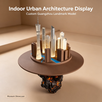 Maquette d'architecture urbaine personnalisée de la ville de Guangzhou pour exposition intérieure