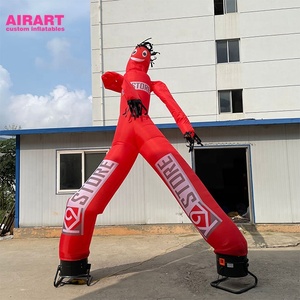 Figura Inflable Decorativa Roja para Publicidad, Figura de Dibujos Animados <span class=keywords><strong>Bailarina</strong></span> Inflable Decorada con Ambas Piernas para Exhibición - Product Image 2