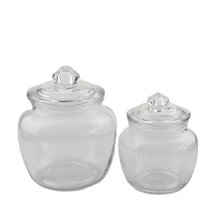 High demand glass storage jar clear food bread box cookie packaging biscuit container storage jar biscuit manufacturing plant