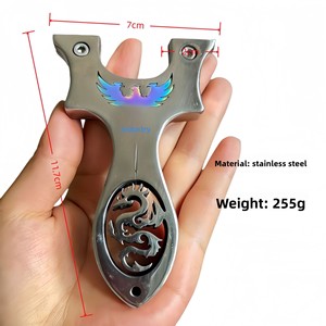 Tirachinas de <span class=keywords><strong>Caza</strong></span> de Alta Calidad con Banda de Goma y Acero Inoxidable para Tiro al Aire Libre, Pesca y Supervivencia - Product Image 3