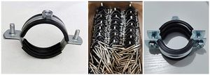 Colliers de serrage <span class=keywords><strong>à</strong></span> double vis SS/GI sur mesure, modèle le plus vendu, avec caoutchouc - Product Image 3