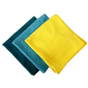 16x16 Buck gói 12 200gsm 300gsm xe Microfibre vải màu xanh vàng màu xanh lá cây làm sạch vải sợi nhỏ khăn bếp cho xe