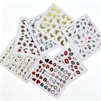 Promo Panas 24pcs Desain Baru DIY Stiker Kuku 3D Motif Permata dengan Pola Bunga & Kupu-kupu Populer untuk Anak Perempuan