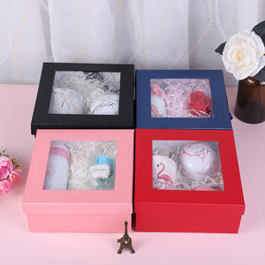 Custom Paper Cardboard Gift Packaging <b>Boxes</b> Window Design Paper Box for <b>Macarons</b> Wedding Favors Premium Gift Box Wedding Favor - Product Image 1