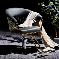 Chaise de Salon de Beauté Moderne Populaire 2025 pour Usage Domestique, Chaise de Barbier en Métal Portable et Réglable en Hauteur pour Spa, Salon de Coiffure et Salon de Beauté