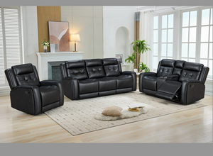 Ensemble de canapés inclinables manuels HOMERS 3+2+1, en similicuir facile d'entretien, inclinables et réglables, trois places, pour salon - Product Image 3
