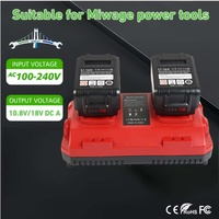 Chargeur de batterie au lithium 12V 18V pour batterie Milwaukee M12 M18, chargeur rapide double port avec prise Mexique/États-Unis pour outils