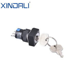 Interruptor selector de llave eléctrica, pulsador de retorno de resorte, XDL16-11YF - Product Image 4