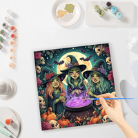 CHENISTORY Peinture par numéros DIY, thème Sorcier d'Halloween, Cadeau fait main, Art mural moderne