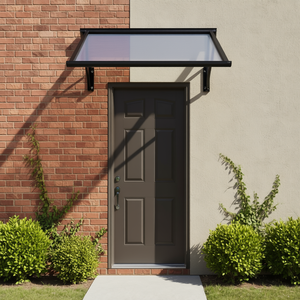 Tettoia per Porta d'Ingresso in Policarbonato per Esterni 40 X 40 Pollici, Telaio in Alluminio, Protezione dalle Intemperie, Stile Moderno, Montaggio a Parete - Product Image 2