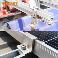 Rel Pemasangan Panel Surya SOEASY Custom AL6005 T5 Bentuk U, Rel U untuk Sistem Array Atap Datar dan Pemasangan di Tanah, OEM