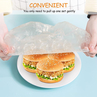 Couverture alimentaire jetable compostable biodégradable Emballage en plastique élastique étanche à l'humidité Processus de moulage par soufflage souple