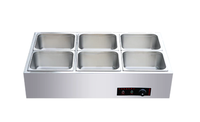 Bain-marie commercial en acier inoxydable pour comptoir, table de maintien au chaud pour la restauration rapide