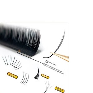 Ciglia Finte Sintetiche U-Curl Camellia, Aspetto Naturale, Morbide, 0.03/0.05/007 UJ UB UC UD, Extension Ciglia Singole Stile Cinese - Product Image 6