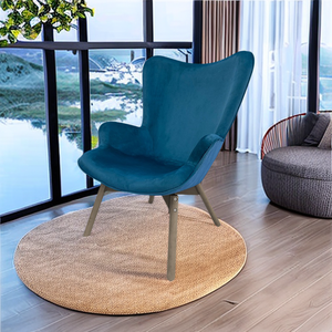 Usine personnalisé bois <span class=keywords><strong>Patchwork</strong></span> <span class=keywords><strong>fauteuil</strong></span> Contour chaise tissu Offre Spéciale salon maison meubles de salon confortable canapé chaise - Product Image 3
