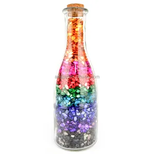 Rainbow Transparent Glass Natural Dyed Colored Mixed Colors Broken Shell Message Drifting Bottle