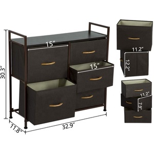 Organisateur de superpositions <span class=keywords><strong>à</strong></span> 5 tiroirs, <span class=keywords><strong>tour</strong></span> de rangement en tissu et commode pour meubles de chambre <span class=keywords><strong>à</strong></span> coucher - Product Image 2