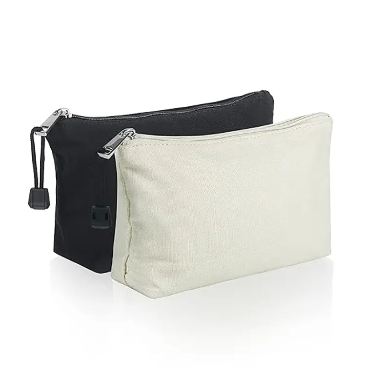 Khuyến Mại Có Thể Giặt Dây Kéo Trang Điểm Pouch Tái Sử Dụng Bông Vải Make Up Túi Mỹ Phẩm Với Tùy Chỉnh In Ấn Logo