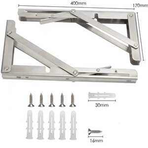 Staffa angolare di montaggio a parete a 90 gradi con angolo in acciaio inox a triangolo regolabile panca da tavolo staffe pieghevoli - Product Image 6