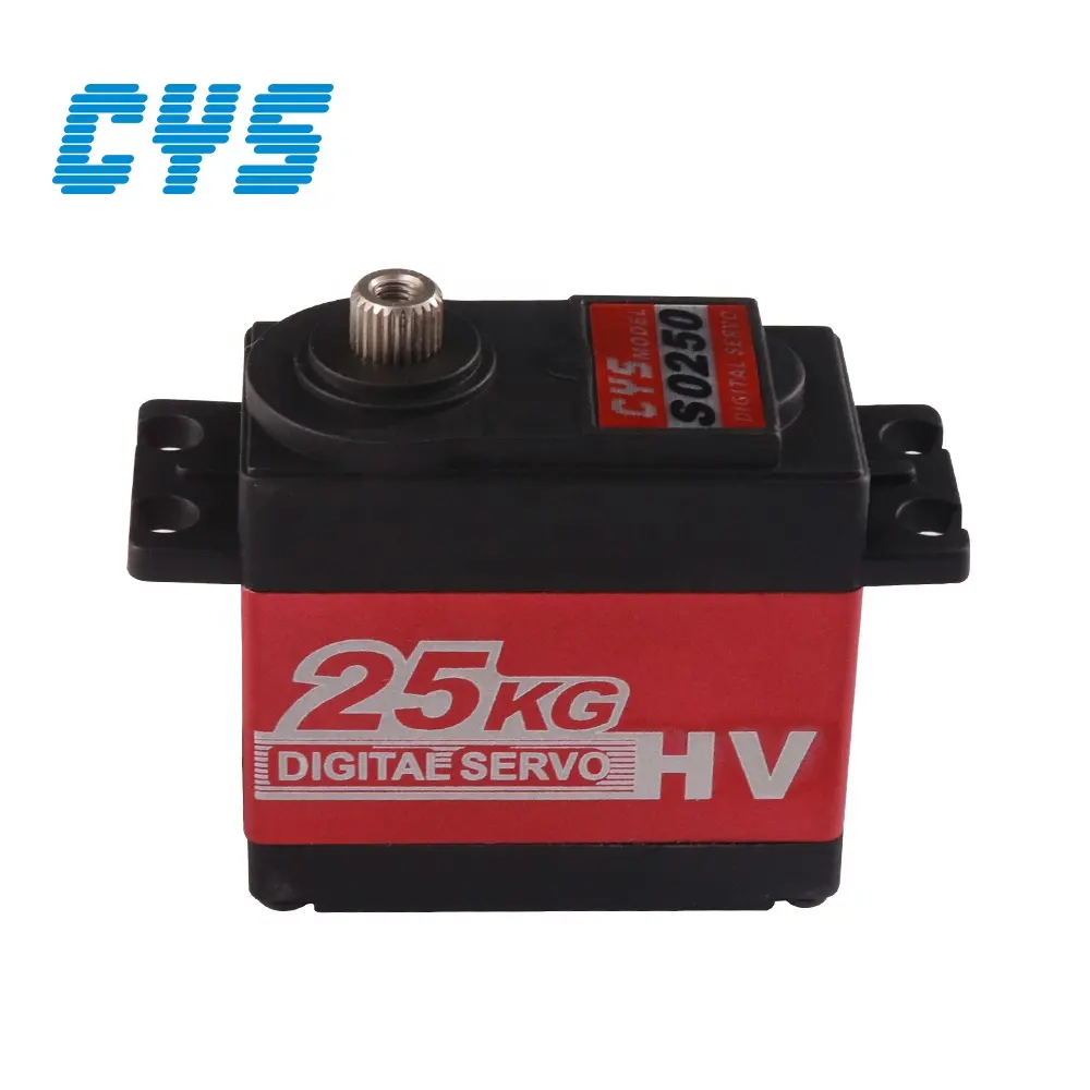 CYS-S0250 62G 25Kg 25T Standaard Waterdichte Digitale Iron Core Servo Met Metal Gear Voor 1/8 Rc Auto