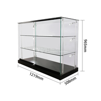 Vitrine d'affichage de magasin de détail de 6 pieds Armoires en verre pleine Vision avec lumières LED Comptoir en verre de dépanneur verrouillable