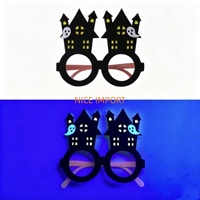 Lunettes de fête lumineuses de style maison hantée pour Halloween, décorations de nuit d'Halloween, couleurs néon, adaptées aux enfants
