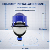 Vente Directe Projecteur de Phare Bi-LED 2,5 Pouces 6 Cœurs 6000K 12V 24V Faisceau Haut et Bas Double Refroidissement Lentille de Rétrofit