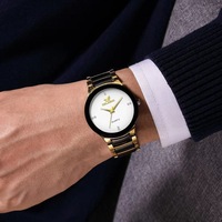 ORLANDO Nouvelle Montre Tendance Mode Affaires Acier Inoxydable Quartz Luxe Couple Amoureux Élégante Délicate Aiguilles Homme Femme