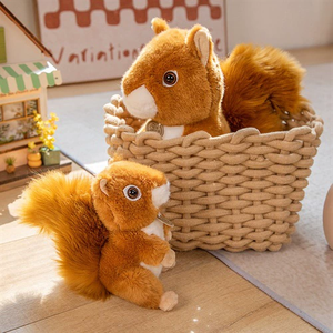 Nuovo simpatico in piedi simulazione piccolo scoiattolo di peluche peluche morbido giocattolo di compleanno regali ragazze giocattoli per bambini - Product Image 5