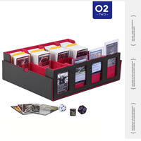Boîte de rangement en cuir PU grande capacité avec 4 fenêtres, pour 3000 cartes Yugioh CCG TCG, jeux de société/de table, divertissement familial, portable, écologique