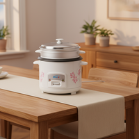 Cuisinière à riz électrique portable en acier inoxydable de haute qualité personnalisée avec un pot intérieur antiadhésif pour un usage domestique