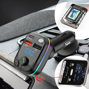 Gắn trên xe cho thiết bị gọi điện thoại rảnh tay MP3 & máy phát FM với bộ sạc xe hơi và cổng USB 3A - Product Image 4