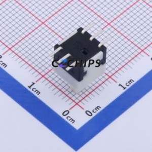 K8-8081S-N1 Push Button Switch SMD Switch No Lock Rectangle Plunger Vertical Mount 100mA - Product Image 2