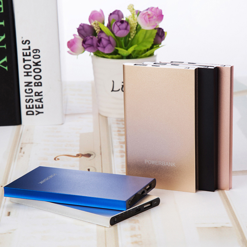 4000mAh Power Bank ультратонкий металлический Портативный Powerbank Внешняя зарядка аккумулятора для мобильного телефона