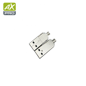 USB 2,0 A Enchufe Moldura Tipo <span class=keywords><strong>de</strong></span> soldadura Conector macho Carcasa <span class=keywords><strong>de</strong></span> metal USB 2,0 USB A Carcasa <span class=keywords><strong>de</strong></span> metal - Product Image 2