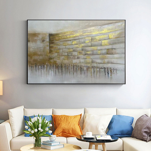 Cuadro Grande Abstracto del <span class=keywords><strong>Muro</strong></span> <span class=keywords><strong>Occidental</strong></span> de Jerusalén, Kotel, Lienzo Hecho a Mano, Paisaje con Personas, Pintura al Óleo, Arte de Pared para Decoración Moderna de Sala de Estar - Product Image 4