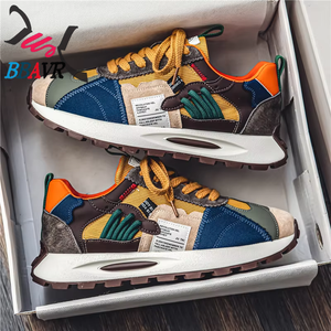 Zapatillas deportivas de hombre de suela gruesa y ligeras, estilo casual de caña baja, a la moda, que combinan con todo, con cordones, de malla y EVA, nueva llegada Otoño 2025 - Product Image 4