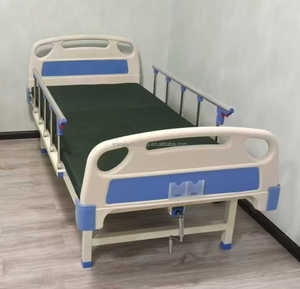 I Care 2-Function Manual Hospital <b>Bed</b> with ABS <b>Bed</b> Ends, Foldable <b>Side</b> <b>Rails</b>, Overbed Table, and 4 Lockable Casters - Product Image 5