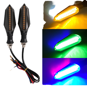 Feux de jour à LED 12V bicolores à défilement dynamique pour voiture électrique, accessoires de modification de moto pour l'avant - Product Image 3